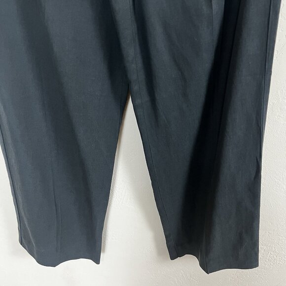 Madewell Slouchy‎ Straight Pants in Drapey Twill Black Trousers NS451 Size 0 P - Picture 4 of 13